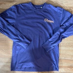 Pressbox Women’s Clemson Tigers Long Sleeve Small T-shirt Back Graphic Purple